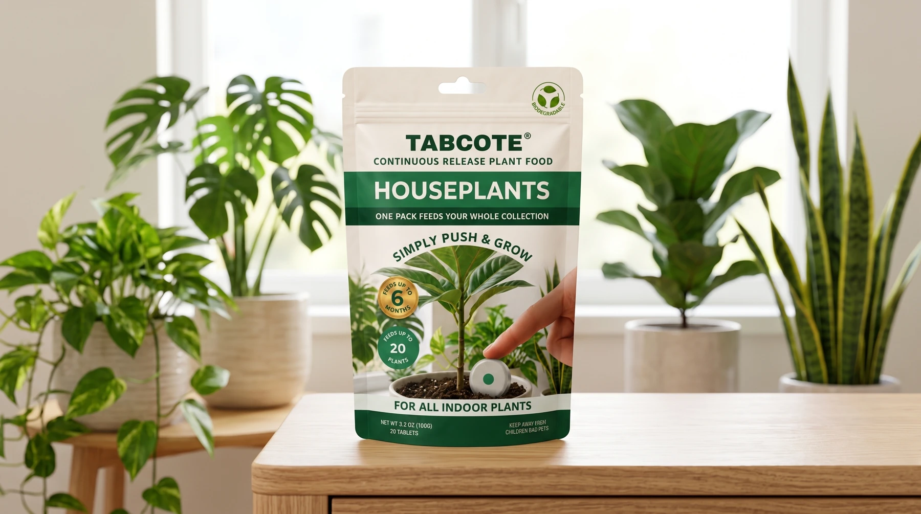 TABCOTE houseplants pouch in a garden setting